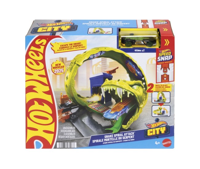 Hot wheels city pista atacul spiral al sarpelui Hot wheels city pista atacul spiral al sarpelui