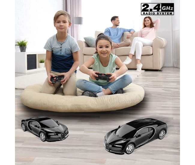 Masina cu telecomanda bugatti chiron negru cu scara 1 la 24 Masina cu telecomanda bugatti chiron negru cu scara 1 la 24