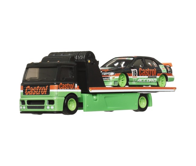 Hot wheels transportator fleet street cu masinuta honda accord 96 scara 1:64 Hot wheels transportator fleet street cu masinuta honda accord 96 scara 1:64