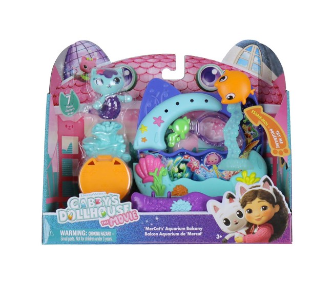 Gabbys dollhouse filmul set balconul acvariu si figurina mercat Gabbys dollhouse filmul set balconul acvariu si figurina mercat
