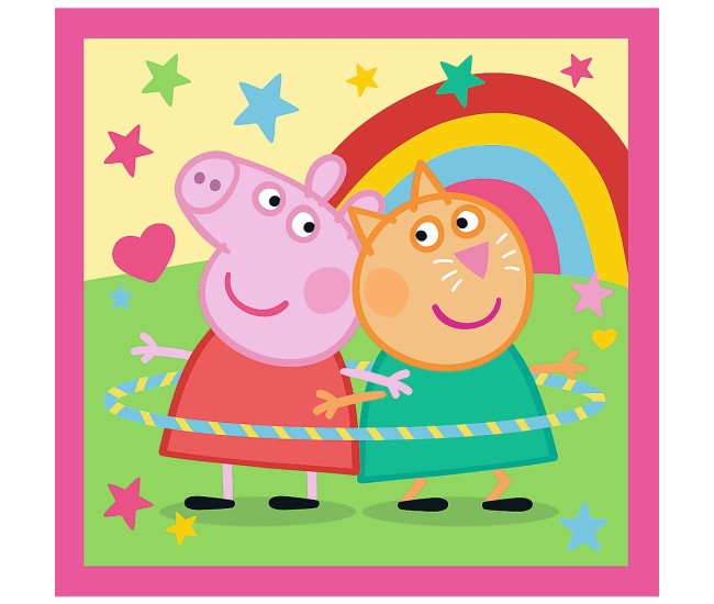 Puzzle trefl 3in1 peppa pig si prietenii Puzzle trefl 3in1 peppa pig si prietenii
