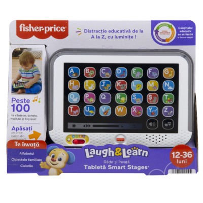 Fisher price laugh learn tableta smart cu 3 niveluri de dezvoltare limba romana