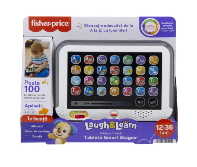 Fisher price laugh learn tableta smart cu 3 niveluri de dezvoltare limba romana Fisher price laugh learn tableta smart cu 3 niveluri de dezvoltare limba romana