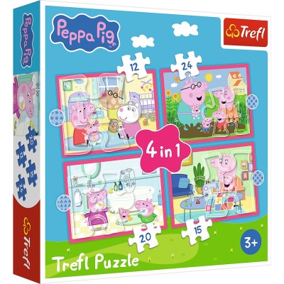Puzzle trefl 4in1 peppa pig iubeste aventurile Puzzle trefl 4in1 peppa pig iubeste aventurile