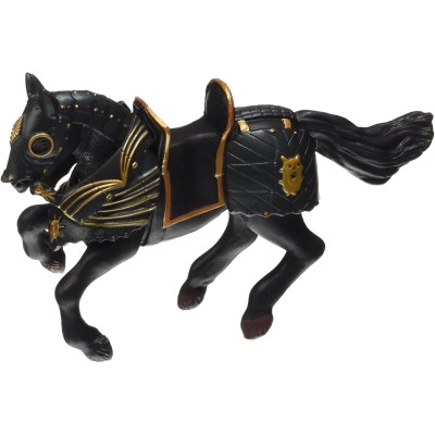 Papo figurina cal negru in armura