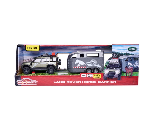 Majorette land rover cu remorca pentru cai Majorette land rover cu remorca pentru cai