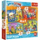 Puzzle trefl 4in1 super things super actiunea Puzzle trefl 4in1 super things super actiunea