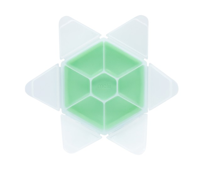 Cutie snack hexagon snackle 6 compartmente, melii, mint