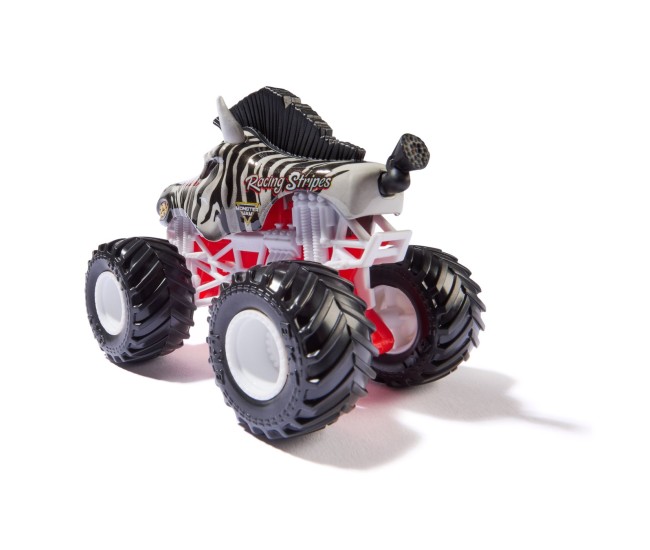 Monster jam masinuta metalica racing stripes scara 1 la 64 Monster jam masinuta metalica racing stripes scara 1 la 64