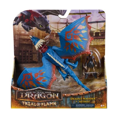 Cum sa iti dresezi dragonul incercarea flacarii set dragon deadly nadder si figurina astrid