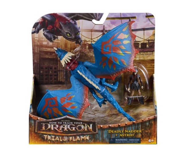 Cum sa iti dresezi dragonul incercarea flacarii set dragon deadly nadder si figurina astrid