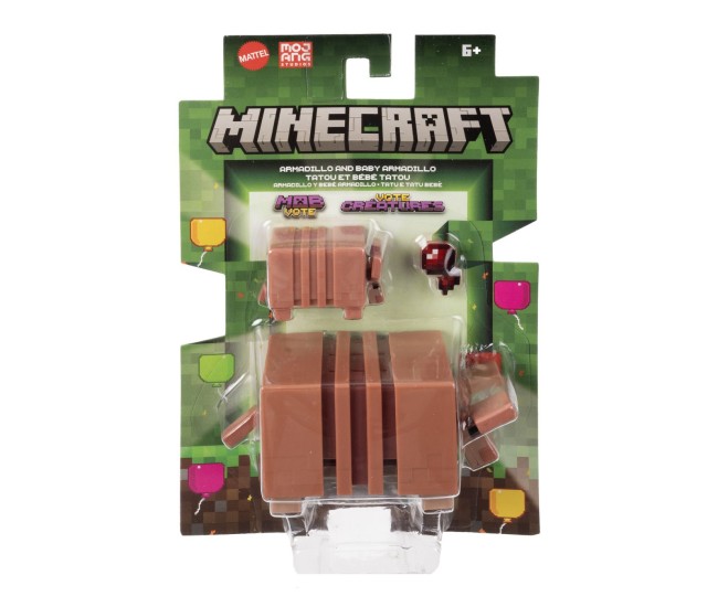 Minecraft craft a block figurina armadillo si baby armadillo 8cm Minecraft craft a block figurina armadillo si baby armadillo 8cm