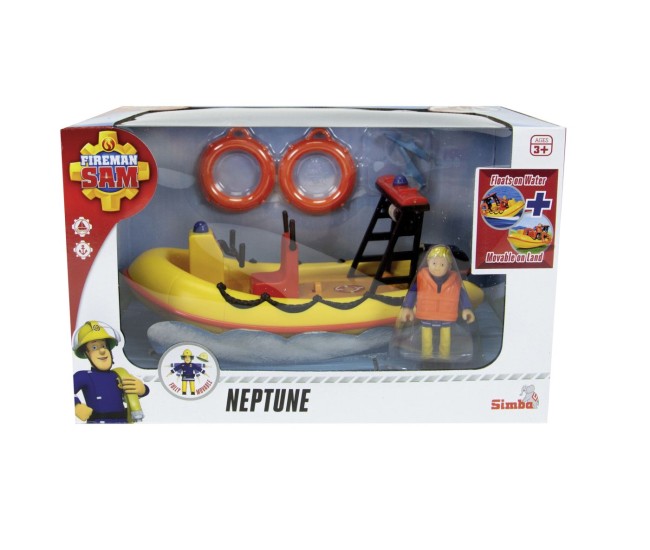 Pompierul sam barca neptun cu figurina penny si accesorii Pompierul sam barca neptun cu figurina penny si accesorii