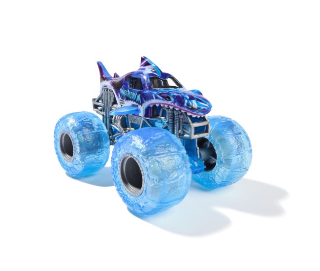 Monster jam masinuta metalica megalodon mov scara 1 la 64 Monster jam masinuta metalica megalodon mov scara 1 la 64