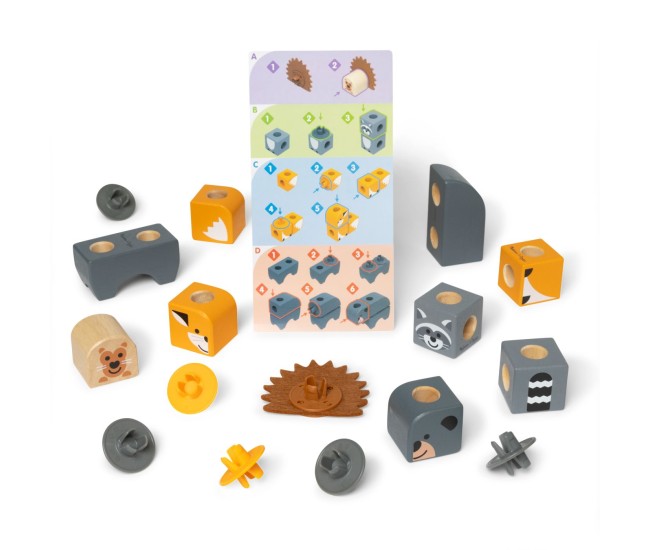 Melissa and doug set de constructie din lemn prietenii padurii Melissa and doug set de constructie din lemn prietenii padurii