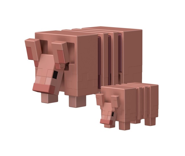 Minecraft craft a block figurina armadillo si baby armadillo 8cm Minecraft craft a block figurina armadillo si baby armadillo 8cm