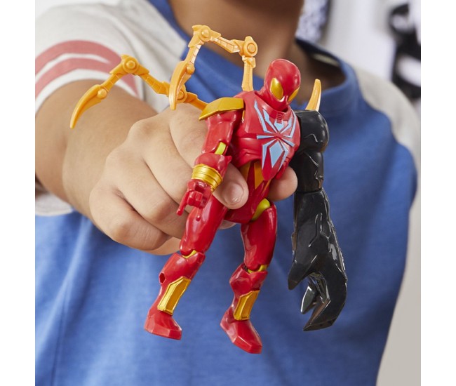 Marvel avengers mix mashers figurina iron spider cu accesorii 12cm Marvel avengers mix mashers figurina iron spider cu accesorii 12cm