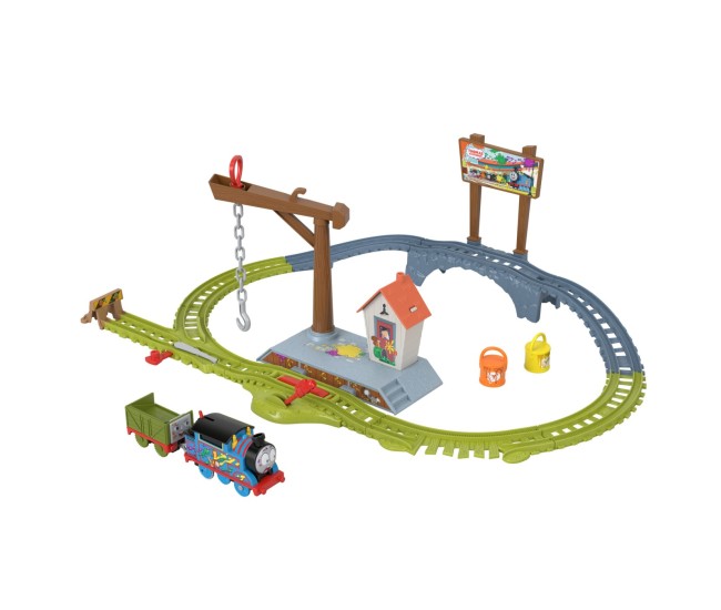 Thomas set de joaca cu locomotiva motorizata thomas livreaza vopseaua Thomas set de joaca cu locomotiva motorizata thomas livreaza vopseaua