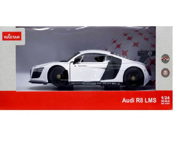 Masinuta metalica audi r8 alb scara 1 la 24