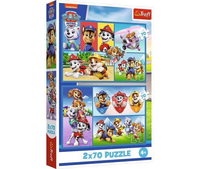 Puzzle trefl 2x70 patrula catelusilor echipa catelusilor Puzzle trefl 2x70 patrula catelusilor echipa catelusilor