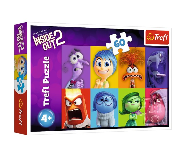 Puzzle trefl 60 disney inside out 2 emotiile copiilor Puzzle trefl 60 disney inside out 2 emotiile copiilor