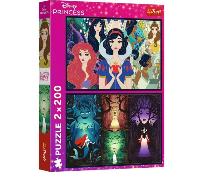 Puzzle trefl 2x200 disney frumoasele printese Puzzle trefl 2x200 disney frumoasele printese