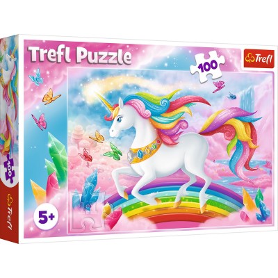 Puzzle trefl 100 lumea de cristal a unicornilor Puzzle trefl 100 lumea de cristal a unicornilor