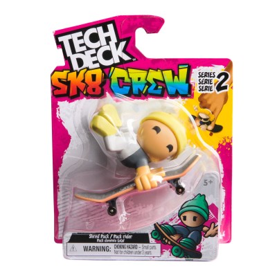 Tech dech sk8 crew pachet placa si figurina 9.6cm sapca galbena
