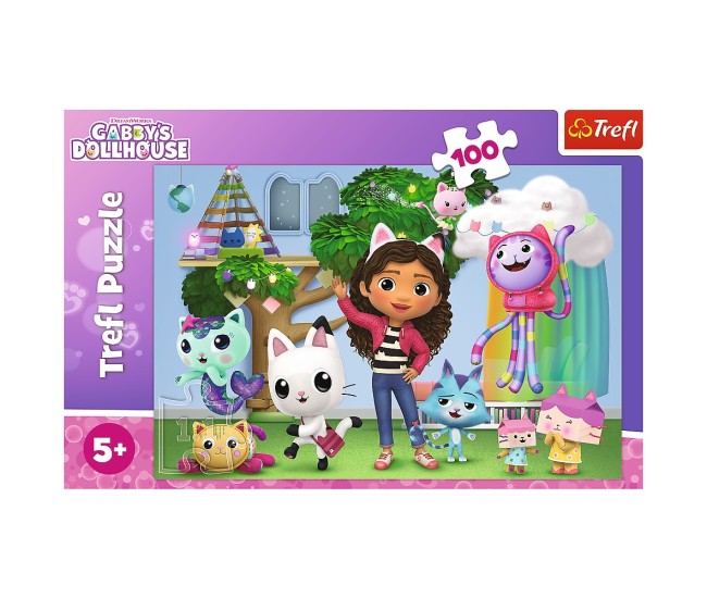 Puzzle trefl 100 gabbys dollhouse prietenii lui gabby Puzzle trefl 100 gabbys dollhouse prietenii lui gabby