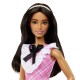Papusa barbie fashionista bruneta cu bentita