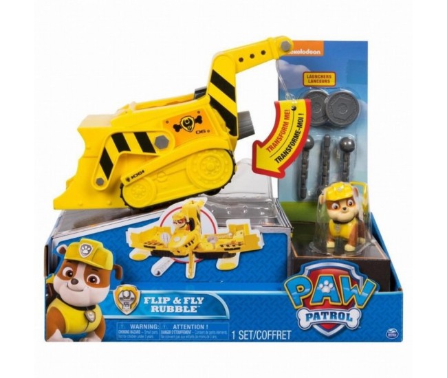 Set de joaca spin master paw patrol vehicul flip and fly rubble Set de joaca spin master paw patrol vehicul flip and fly rubble