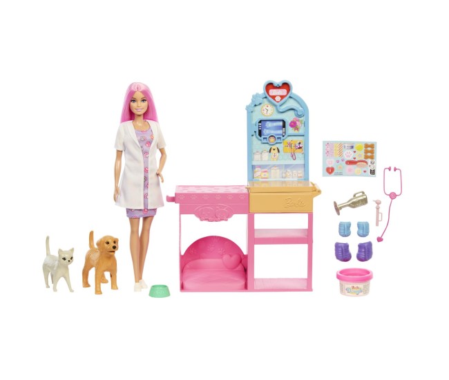 Barbie you can be anything set clinica veterinara fast cast cu accesorii Barbie you can be anything set clinica veterinara fast cast cu accesorii
