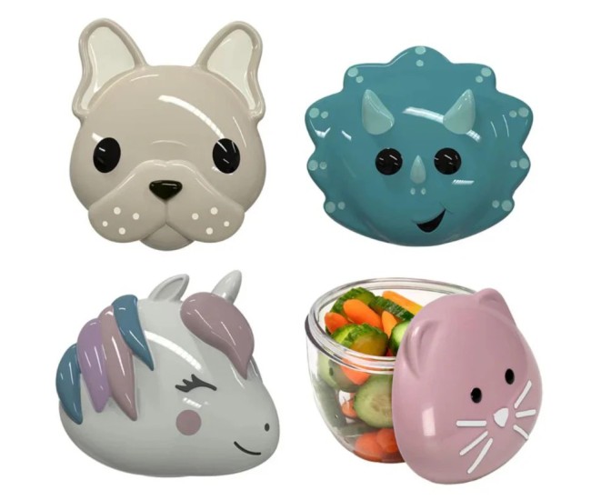 Recipient hrana bebe cu capac, melii luxe, model dinozaur Recipient hrana bebe cu capac, melii luxe, model dinozaur