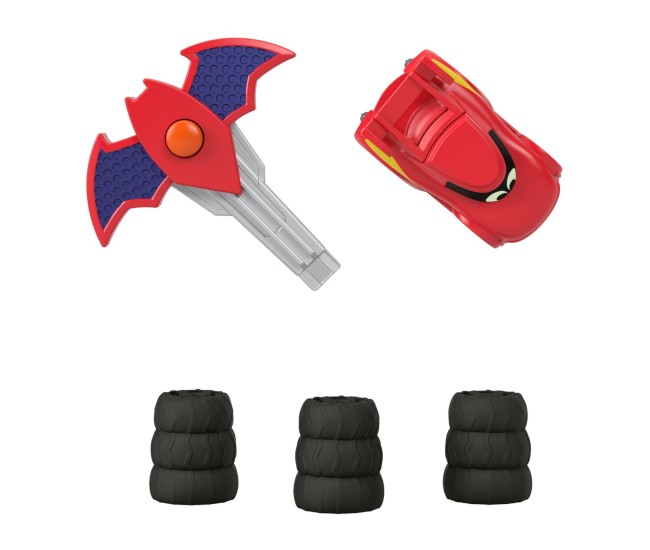 Fisher price batwheels masinuta rosie scara 1:55 Fisher price batwheels masinuta rosie scara 1:55