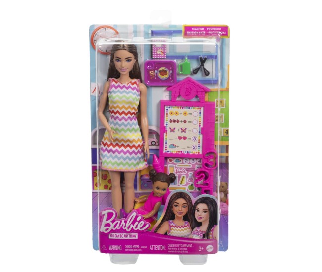 Barbie set de joaca papusa barbie satena face cariera profesoara Barbie set de joaca papusa barbie satena face cariera profesoara