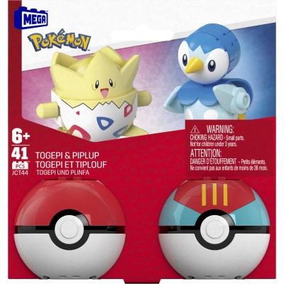 Pokemon mega set doua bile togepi si piplup 41 piese