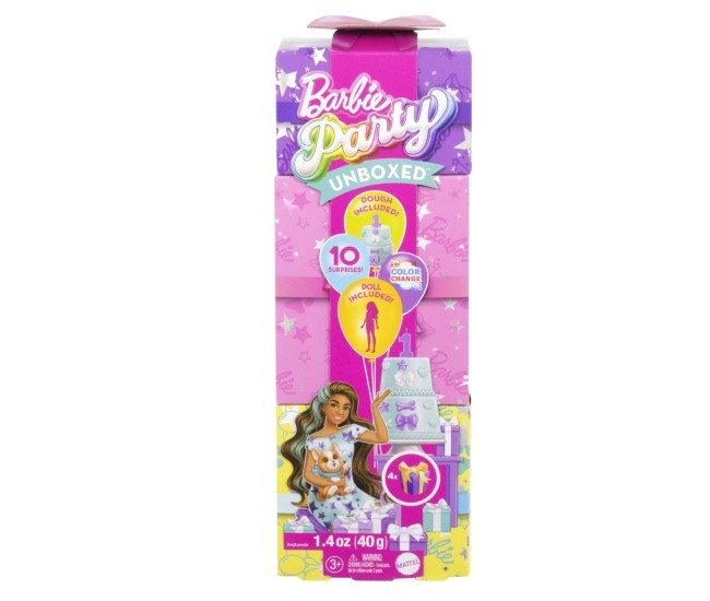 Barbie papusa party unboxed reveal bruneta Barbie papusa party unboxed reveal bruneta