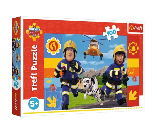 Puzzle trefl 100 pompierul sam mereu de ajutor