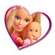Papusa steffi in rochita roz si cu carucior bebe Papusa steffi in rochita roz si cu carucior bebe