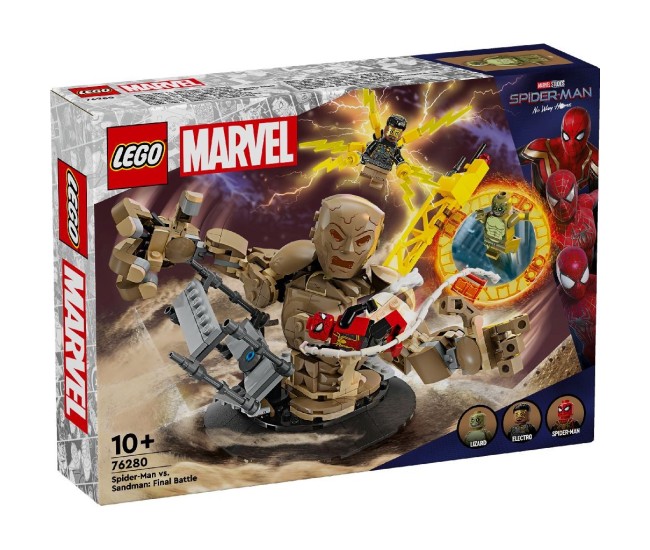 Lego super heroes omul paianjen vs sandman batalia finala 76280