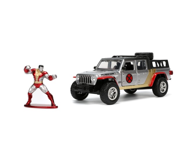 Jada marvel set masinuta metalica jeep gladiator scara 1:32 si figurina din metal colossus Jada marvel set masinuta metalica jeep gladiator scara 1:32 si figurina din metal colossus