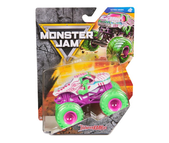 Monster jam nitro neon masinuta metalica thunderroarus scara 1 la 64 Monster jam nitro neon masinuta metalica thunderroarus scara 1 la 64