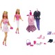 Papusa steffi mega fashion set cu hainute de schimb Papusa steffi mega fashion set cu hainute de schimb