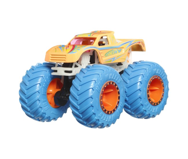 Hot wheels monster truck glow in the dark masinuta podium crasher scara 1:64 Hot wheels monster truck glow in the dark masinuta podium crasher scara 1:64