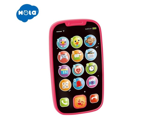Primul meu telefon smart rosu cu muzica si lumini Primul meu telefon smart rosu cu muzica si lumini