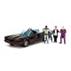 Jada batman set masinuta metalica batmobile 1:24 si 4 figurine Jada batman set masinuta metalica batmobile 1:24 si 4 figurine