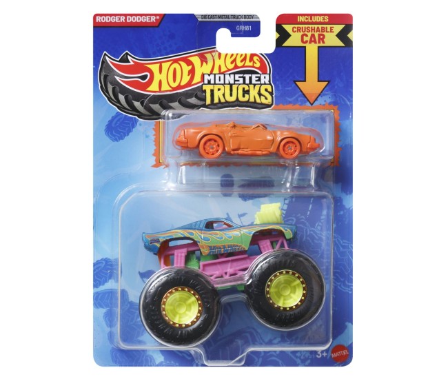 Hot wheels monster truck si masinuta metalica rodger dodger Hot wheels monster truck si masinuta metalica rodger dodger