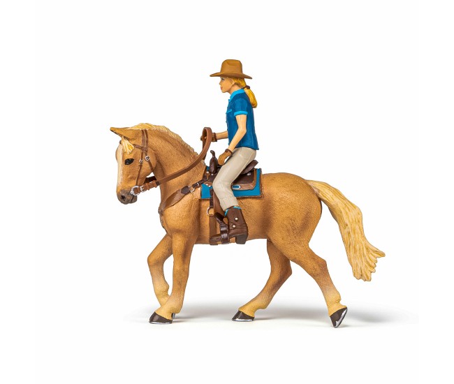 Papo figurina set cowgirl (vacarita) pe cal usa Papo figurina set cowgirl (vacarita) pe cal usa