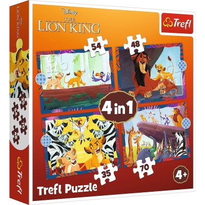 Puzzle trefl 4in1 disney regele leu Puzzle trefl 4in1 disney regele leu