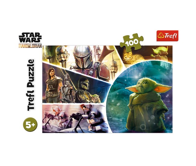 Puzzle trefl 100 starwars baby yoda madalorianul